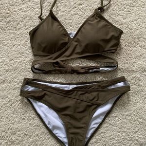 Army green bikini set